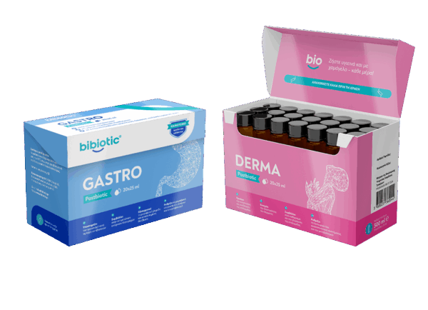 1 τεμ. Bibiotic® Derma + 1 τεμ. Bibiotic® Gastro
